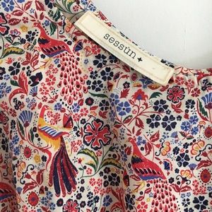 Sessùn Liberty by London cotton bird sun dress xs